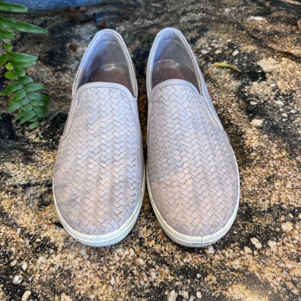 Ecco Slip on Leather Shoes size 37 taupe 6.5M